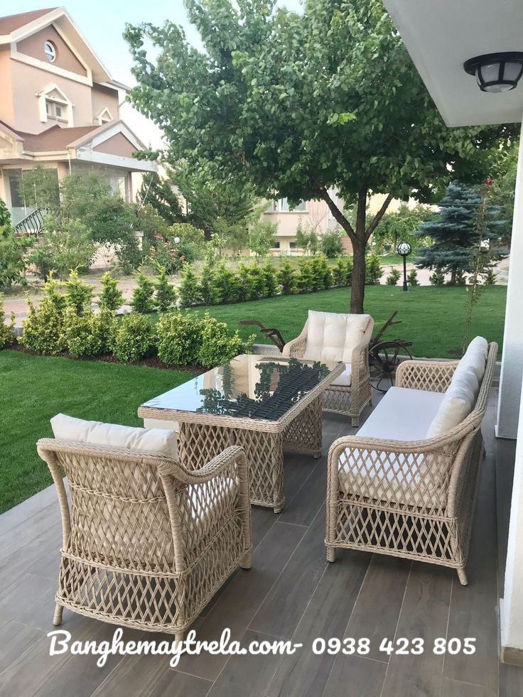 Sofa giả mây phòng khách